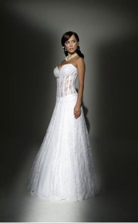 Orifashion HandmadeRomantic Sexy Lace Bridal Gown / Wedding Dres - Click Image to Close